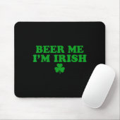 Beer Me I'm Irish Shamrock, Funny St Patricks Day Muismat (Met muis)