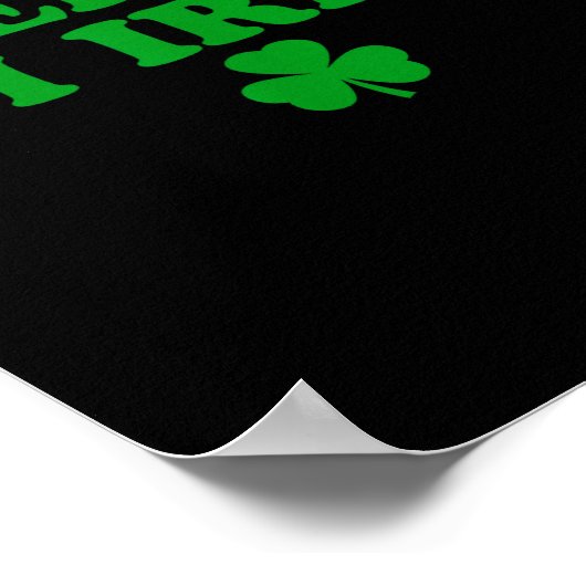 Beer Me I'm Irish Shamrock, Funny St Patricks Day  Poster (Hoek)