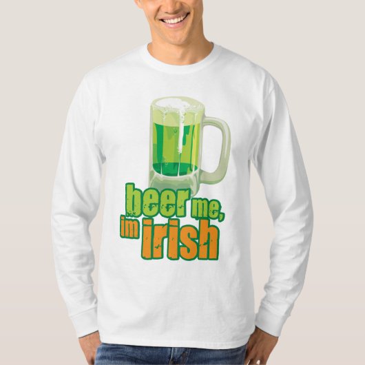 Beer me Im Irish T-shirt (Voorkant)
