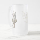 Beer me Llama van Mudge Studios Matglas Bierpul (Voorkant links)