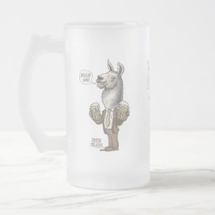 Beer me Llama van Mudge Studios Matglas Bierpul