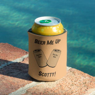 Beer me op Scotty! Wedding Groomsman Bar Novelty Blikjeskoeler