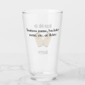 Beer me op Scotty! Wedding Groomsman Bar Novelty Glas (Achterkant)