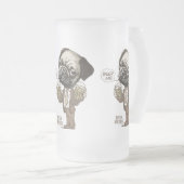 Beer me Pug van Mudge Studios Matglas Bierpul (Voorkant rechts)