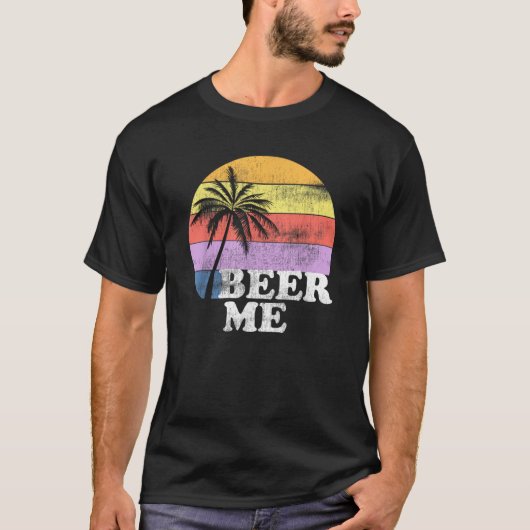 Beer me  Retro stijl Funny Quote Beer Lover T-shirt (Voorkant)