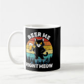 Beer Me Right Meow Funny Cat Drinking Humor  Koffiemok (Links)