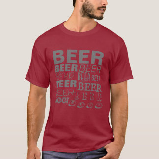 BEER! Meertekst grijs T-shirt