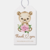 Beer Meisje baby shower dank u Cadeaulabel (Voorkant)