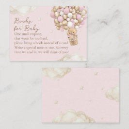 Beer Meisje Roze Baby shower Boek Aanvraag Informatiekaartje