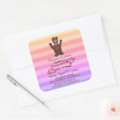 Beer Meisje Verjaardag Sticker (Envelop)