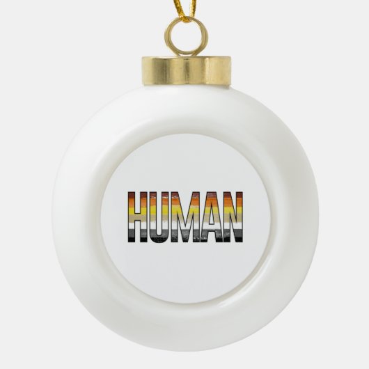 Beer Menselijk Keramische Bal Ornament (Voorkant)