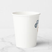 Beer met 3 blauwe ballonnen papieren bekers (Rechts)