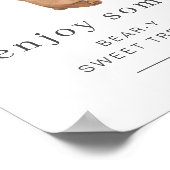 Beer met 3 blauwe ballonnen - Sweet Treons Sign Poster (Hoek)