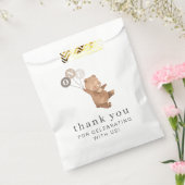 Beer met 3 bruine ballonnen bedankzakje (Gezegeld)