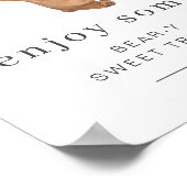 Beer met 3 bruine ballonnen poster (Hoek)