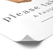 Beer met 3 bruine ballonnen voor een positief teke poster (Hoek)