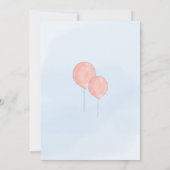 Beer met ballonnen baby shower-uitnodiging kaart (Achterkant)