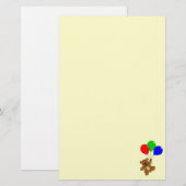 Beer met ballonnen cartoon briefpapier (Voorkant / Achterkant)