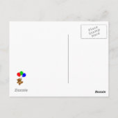 Beer met ballonnen cartoon kinder briefkaart (Achterkant)