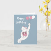 Beer met ballonnen kaart (Gele Bloem)