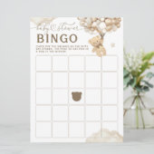 Beer met Ballonnen Neutraal Baby shower Spel Kaart (Staand voorkant)