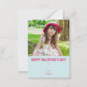 Beer met Balloon Kinder Klaslokaal Valentijnse Notitiekaartje (Achterkant)