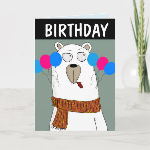 BEER MET BALLOONS ART CUTE BIRTHDAY KAART