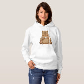 Beer met beker koffie hoodie (Voorkant volledig)
