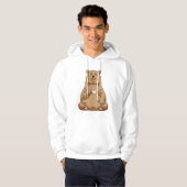 Beer met beker koffie hoodie (Voorkant volledig)