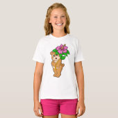 Beer met Bloedvat Hibiscus T-shirt (Voorkant volledig)