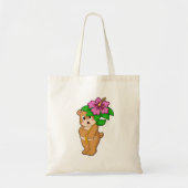 Beer met Bloedvat Hibiscus Tote Bag (Voorkant)