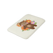 Beer met bloemen badmat (Gekanteld)