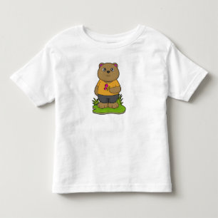 Beer met bloemen kinder shirts