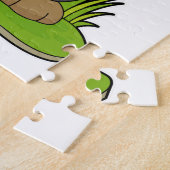 Beer met bloemen legpuzzel (Zijkant)