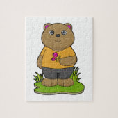 Beer met bloemen legpuzzel (Verticaal)