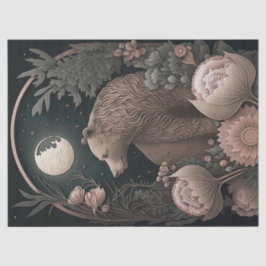 Beer met bloemen tissuepapier