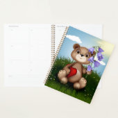 Beer met boeket bloemen-30926 planner (Display)