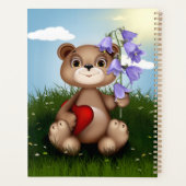 Beer met boeket bloemen-30926 planner (Achterkant)