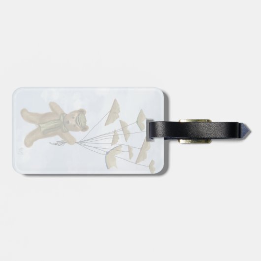 Beer met boekvlinders 3 bagagelabel (Achterkant horizontaal)