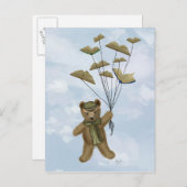 Beer met boekvlinders 3 briefkaart (Voorkant / Achterkant)