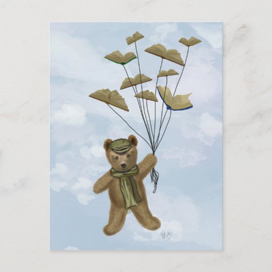 Beer met boekvlinders 3 briefkaart (Voorkant)