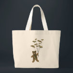 Beer met boekvlinders 3 grote tote bag<br><div class="desc">Entertainment & vrije tijd</div>