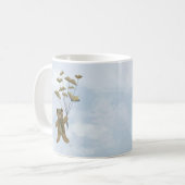 Beer met boekvlinders 3 koffiemok (Voorkant links)