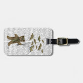 Beer met boekvlinders bagagelabel (Voorkant horizontaal)