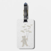 Beer met boekvlinders bagagelabel (Achterkant verticaal)