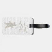 Beer met boekvlinders bagagelabel (Achterkant horizontaal)