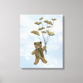 Beer met boekvlinders canvas afdruk (Voorkant)