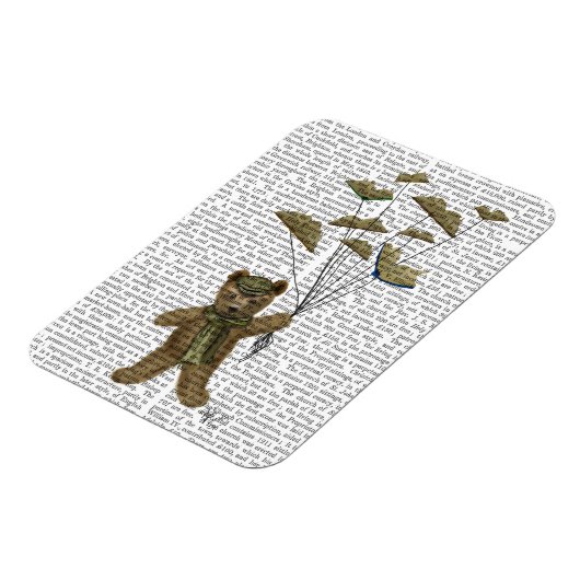 Beer met boekvlinders magneet (Linkerzijde)