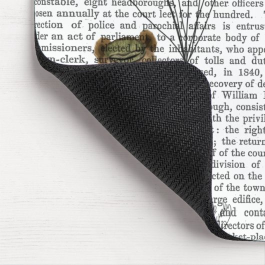 Beer met boekvlinders muismat (Hoek)