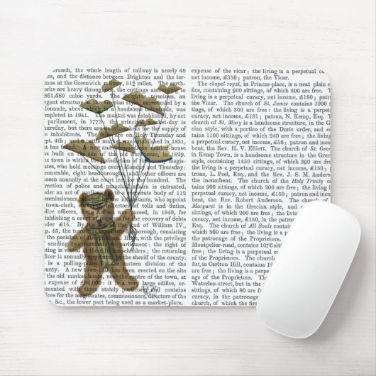 Beer met boekvlinders muismat (Met muis)